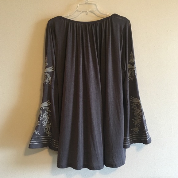 NWT Western Blouse Boho Embroidered Top Oversized - Picture 6 of 8